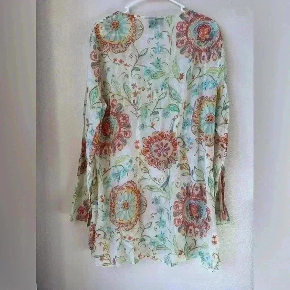 Athleta‎ Women’s Flowers Print Tunic Cover up Size L - Picture 3 of 5